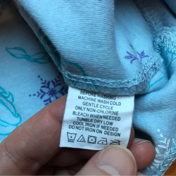 Disney Light Blue Frozen Reversible Cotton Sweater, EUC, L - Picture 9 of 12